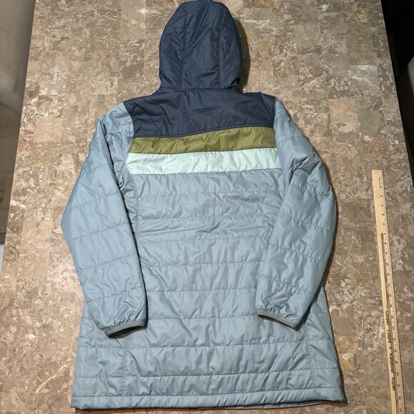 LL Bean Jacket Womens Large Mountain Classic Puffer Coat Colorblock 520670 - Picture 7 of 10